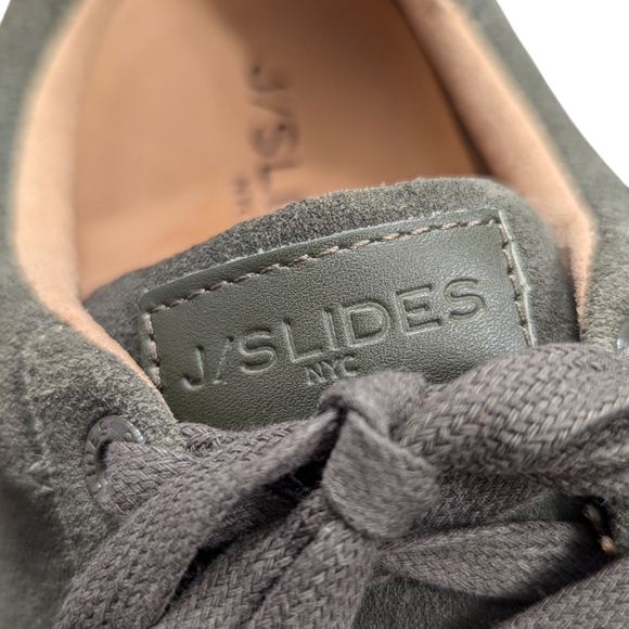 J/Slides NYC | Women's Suede Roger J/Slides Sneakers | Green-Cactus | Size 10 - Picture 2 of 15